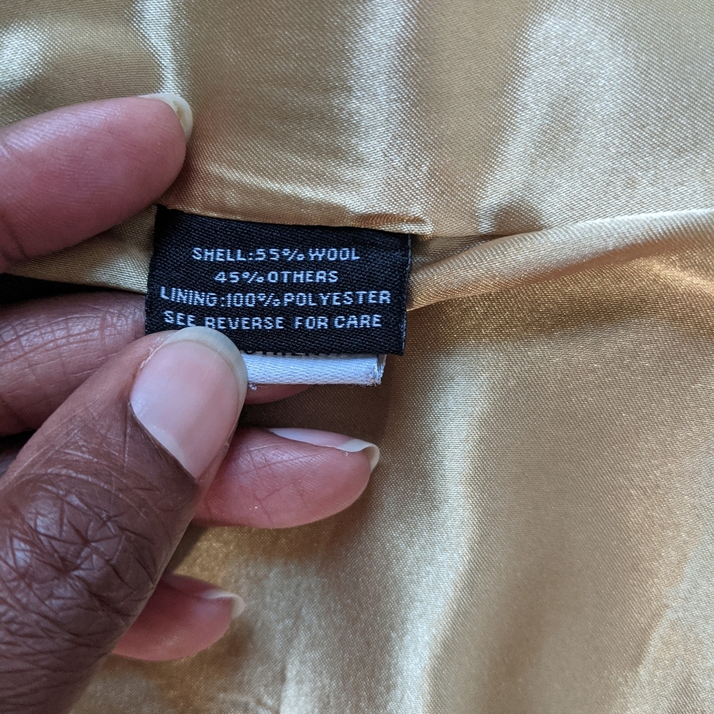 Baby Phat Elegant Black Pea Coat with Gold Details - Picture 7 of 8